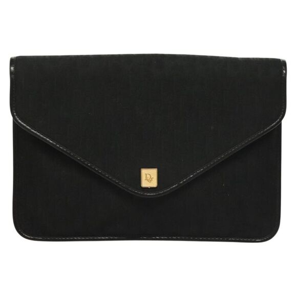 Dior Trotter Black Canvas Clutch Bag (Pre-Owned) - Picture 1 of 16